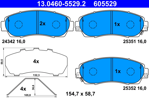 Placute frana ATE 13.0460-5529.2