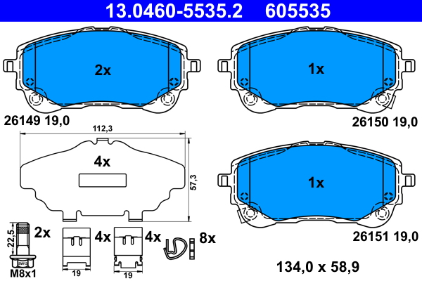 Placute frana ATE 13.0460-5535.2