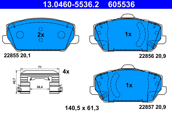 Placute frana ATE 13.0460-5536.2