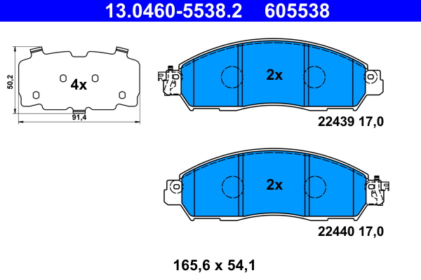 Placute frana ATE 13.0460-5538.2