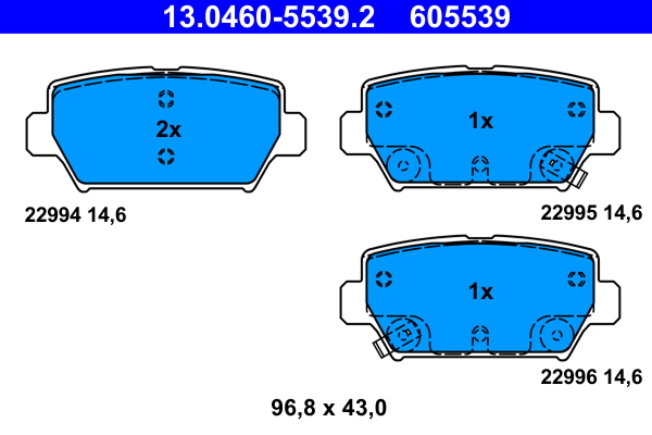 Placute frana ATE 13.0460-5539.2