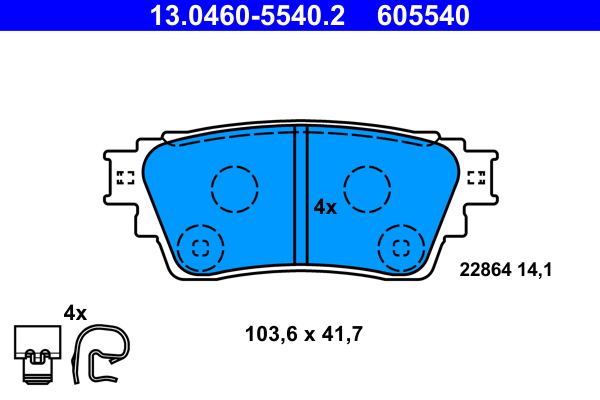 Placute frana ATE 13.0460-5540.2