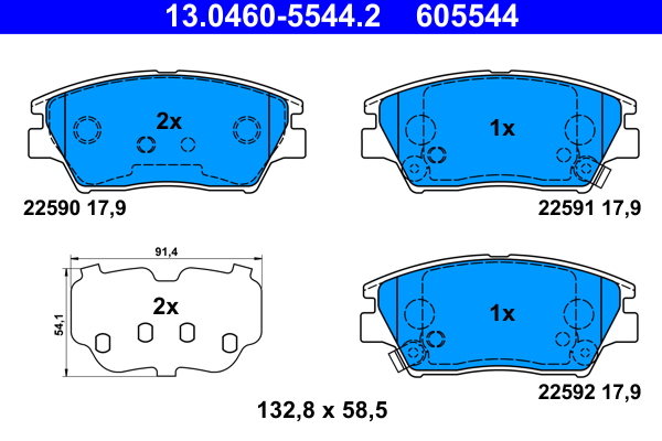 Placute frana ATE 13.0460-5544.2