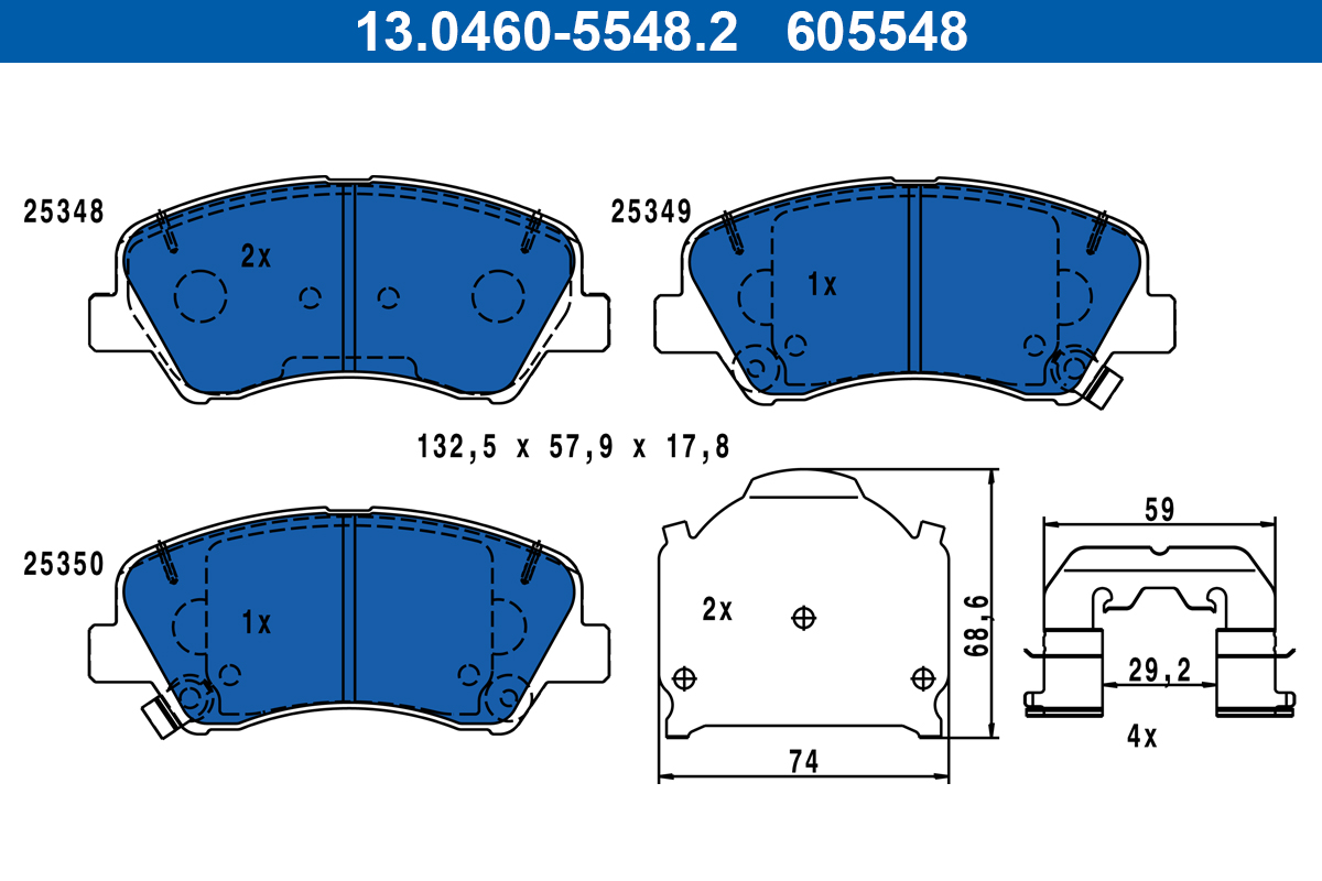 Placute frana ATE 13.0460-5548.2