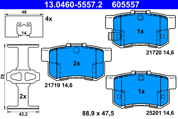 Placute frana ATE 13.0460-5557.2