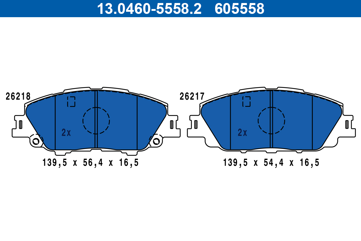 Placute frana ATE 13.0460-5558.2