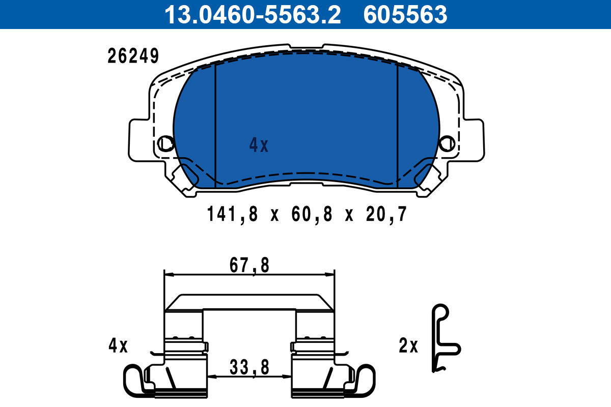 Placute frana ATE 13.0460-5563.2