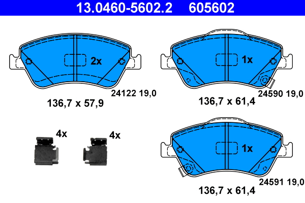 Placute frana ATE 13.0460-5602.2