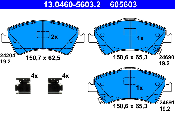 Placute frana ATE 13.0460-5603.2