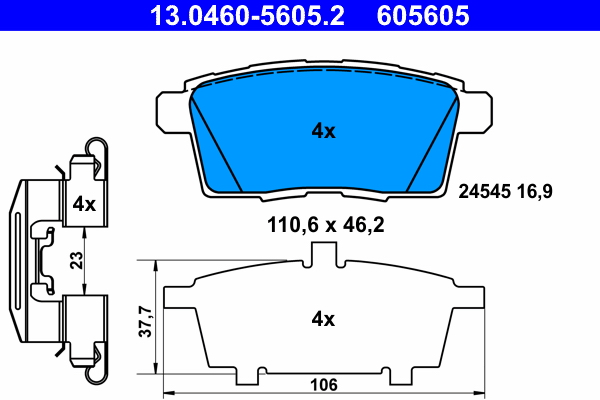 Placute frana ATE 13.0460-5605.2