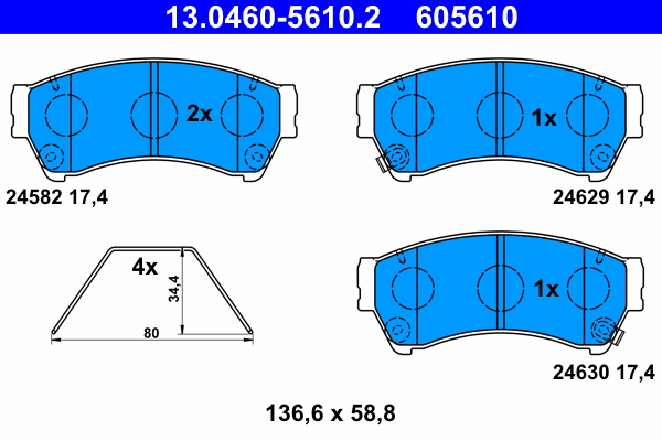 Placute frana ATE 13.0460-5610.2