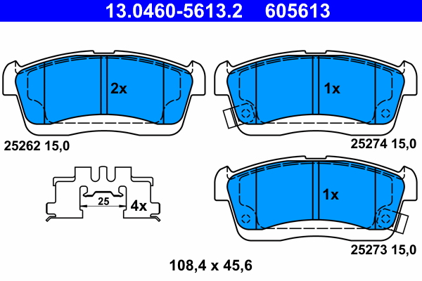 Placute frana ATE 13.0460-5613.2