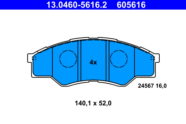 Placute frana ATE 13.0460-5616.2