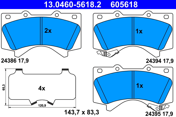 Placute frana ATE 13.0460-5618.2