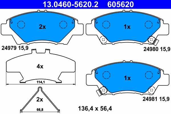 Placute frana ATE 13.0460-5620.2