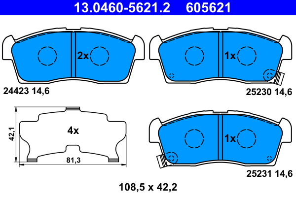 Placute frana ATE 13.0460-5621.2