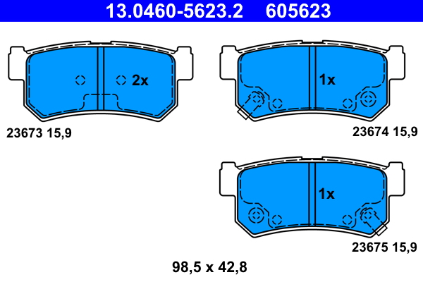 Placute frana ATE 13.0460-5623.2