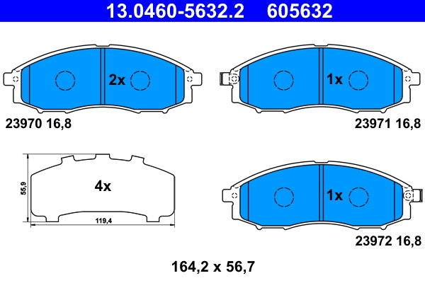 Placute frana ATE 13.0460-5632.2