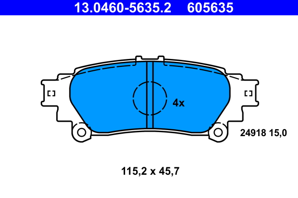 Placute frana ATE 13.0460-5635.2