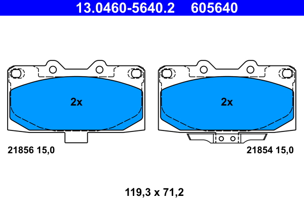 Placute frana ATE 13.0460-5640.2