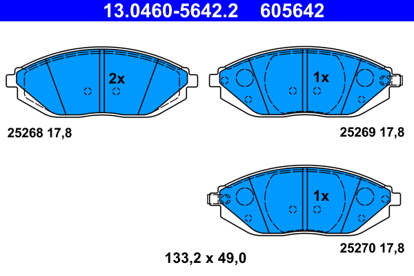 Placute frana ATE 13.0460-5642.2