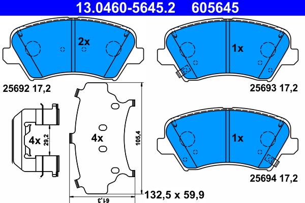 Placute frana ATE 13.0460-5645.2