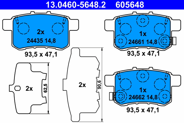 Placute frana ATE 13.0460-5648.2