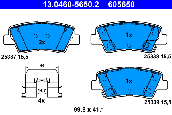 Placute frana ATE 13.0460-5650.2