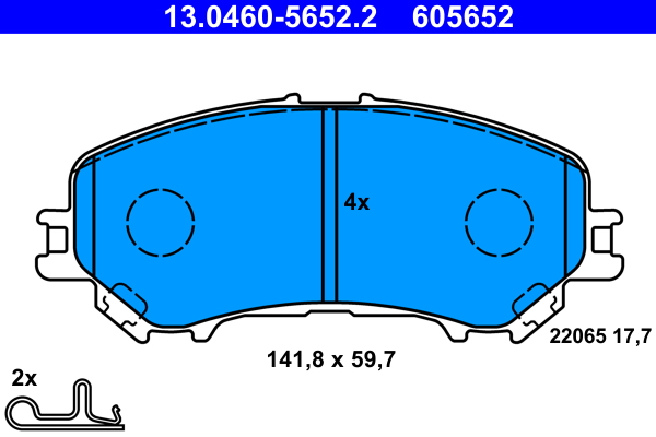 Placute frana ATE 13.0460-5652.2