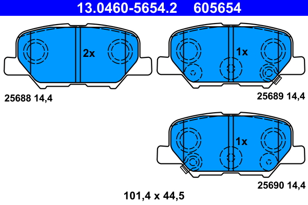 Placute frana ATE 13.0460-5654.2