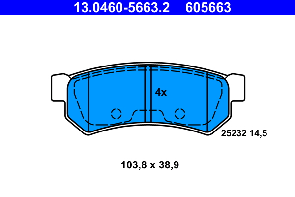 Placute frana ATE 13.0460-5663.2