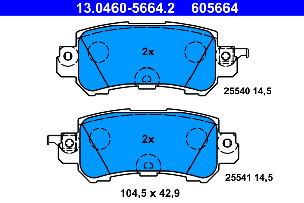 Placute frana ATE 13.0460-5664.2