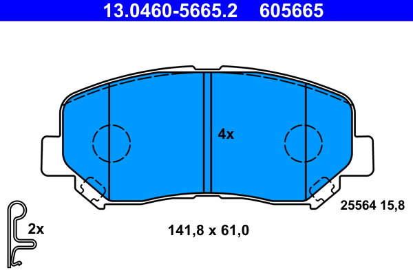 Placute frana ATE 13.0460-5665.2