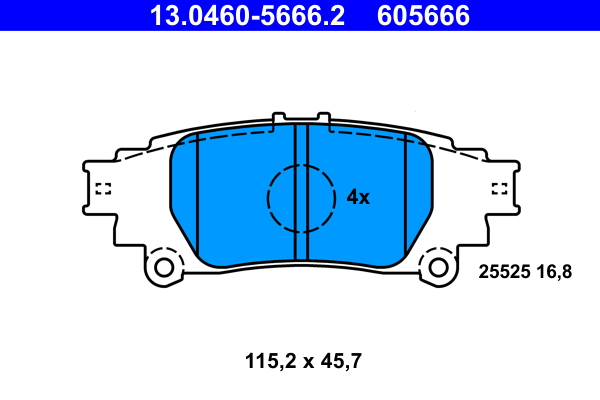Placute frana ATE 13.0460-5666.2