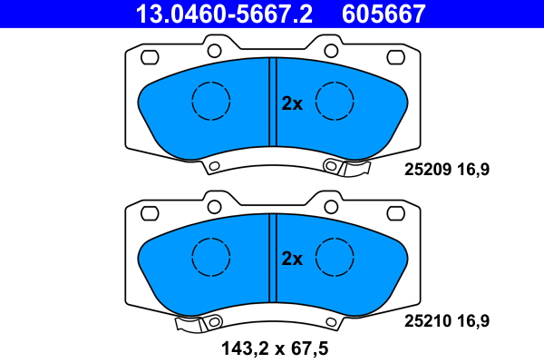 Placute frana ATE 13.0460-5667.2