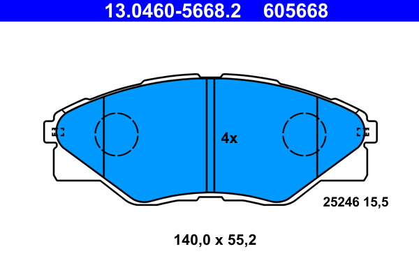 Placute frana ATE 13.0460-5668.2
