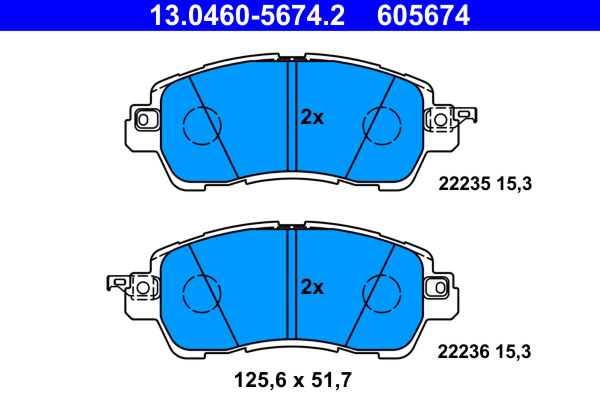 Placute frana ATE 13.0460-5674.2
