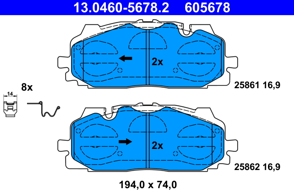 Placute frana ATE 13.0460-5678.2