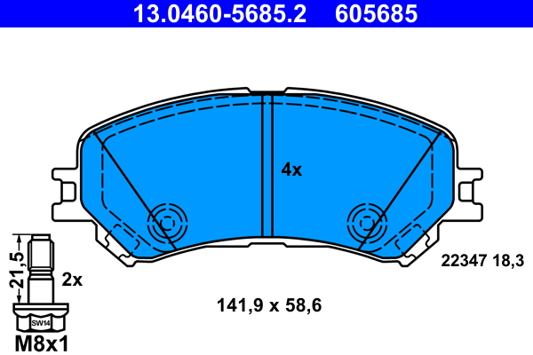 Placute frana ATE 13.0460-5685.2