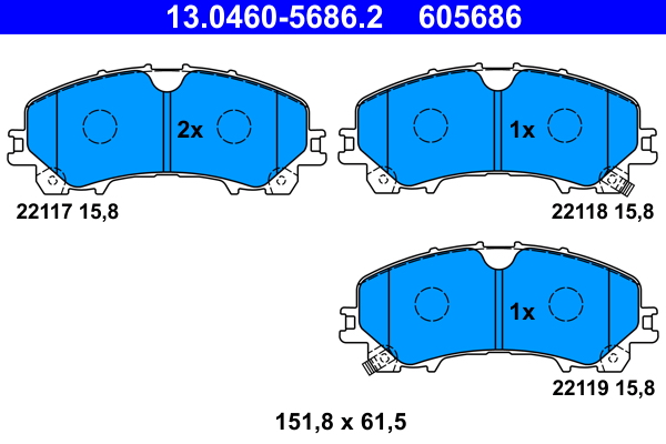 Placute frana ATE 13.0460-5686.2