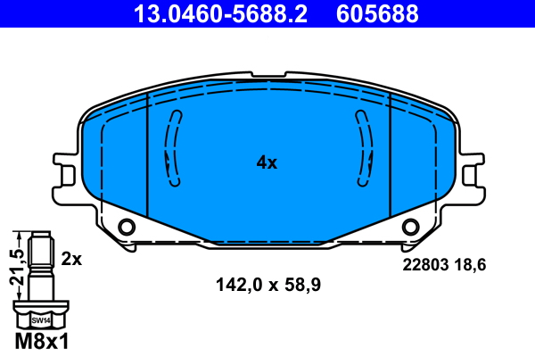 Placute frana ATE 13.0460-5688.2