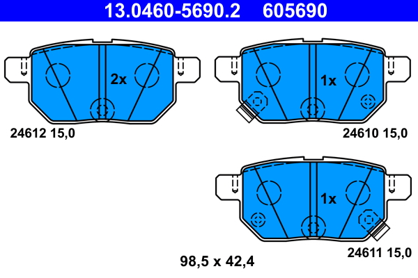 Placute frana ATE 13.0460-5690.2