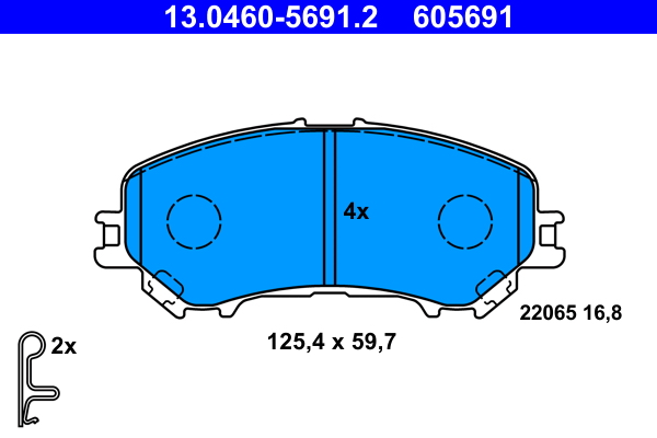 Placute frana ATE 13.0460-5691.2