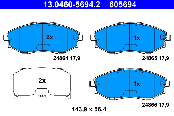 Placute frana ATE 13.0460-5694.2