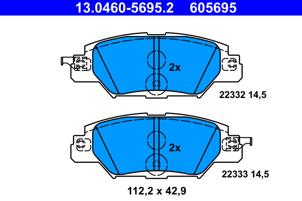 Placute frana ATE 13.0460-5695.2