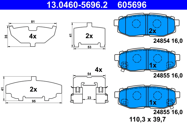 Placute frana ATE 13.0460-5696.2