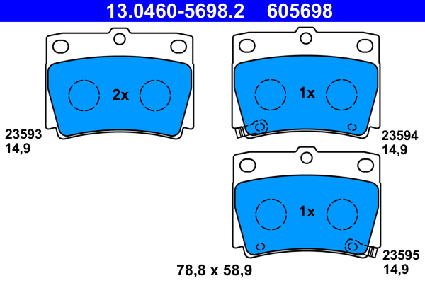 Placute frana ATE 13.0460-5698.2