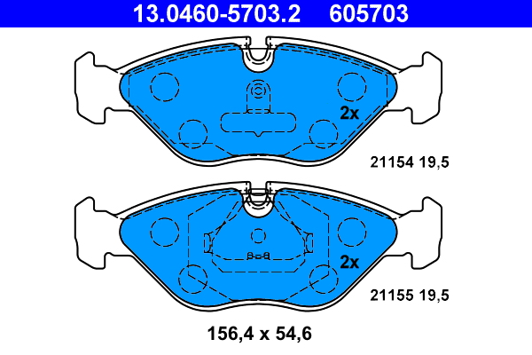 Placute frana ATE 13.0460-5703.2