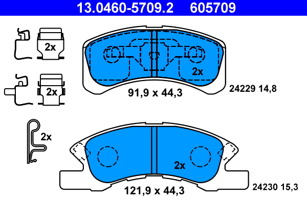 Placute frana ATE 13.0460-5709.2