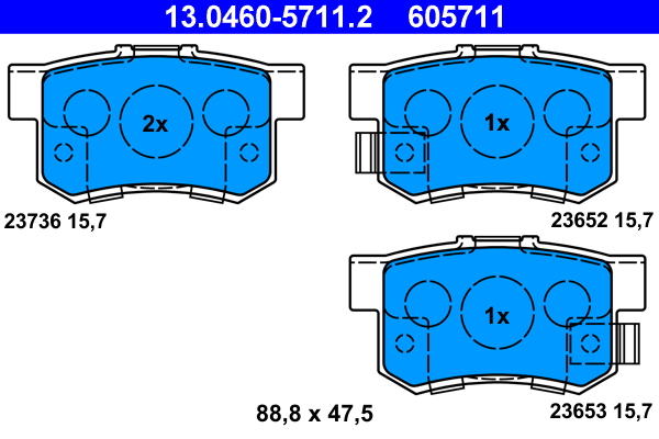 Placute frana ATE 13.0460-5711.2